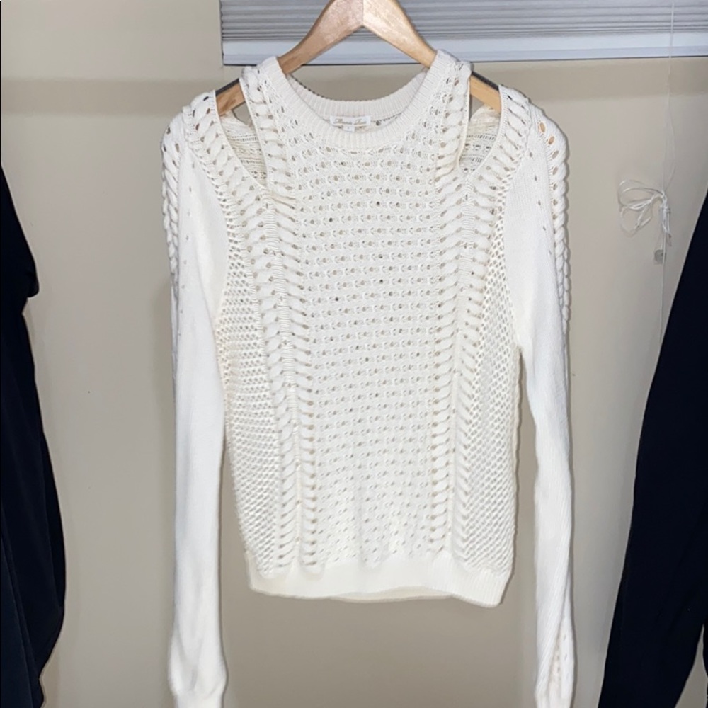 Cream Crochet Sweater